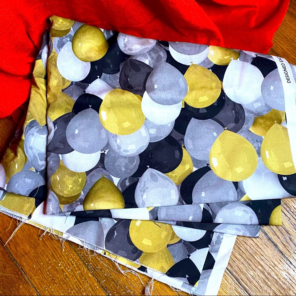 🖤gray, black and gold balloon fabric🖤